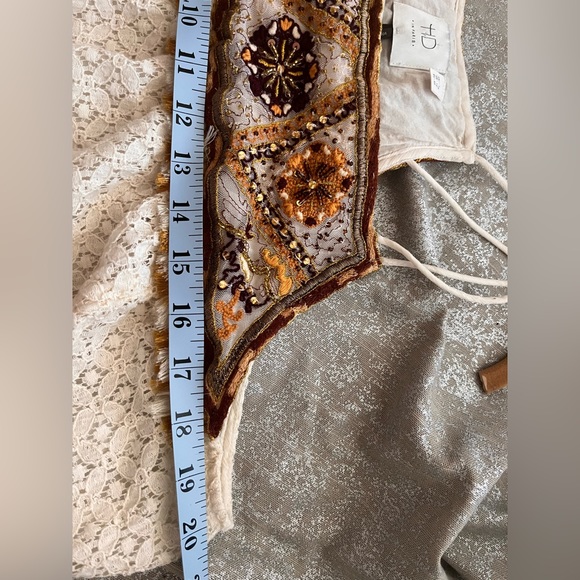 Sz 12 ANTHROPOLOGIE HD PARIS EMBELLISHED WOMENS TANK TOP CREAM COLOR - Picture 11 of 14